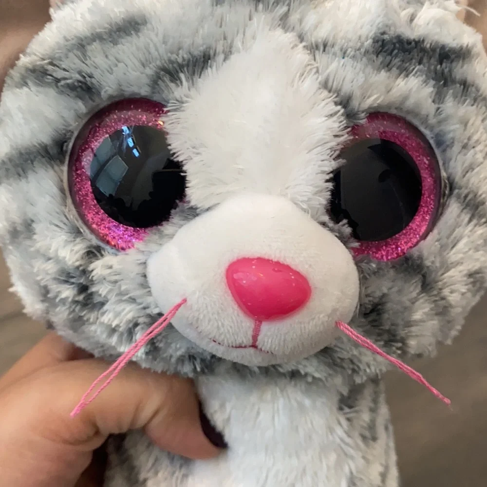 Ty Beanie Boos - Kiki The‎ Grey Cat (Glitter Eyes)